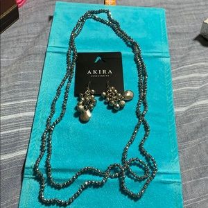 Earrings and necklace-set